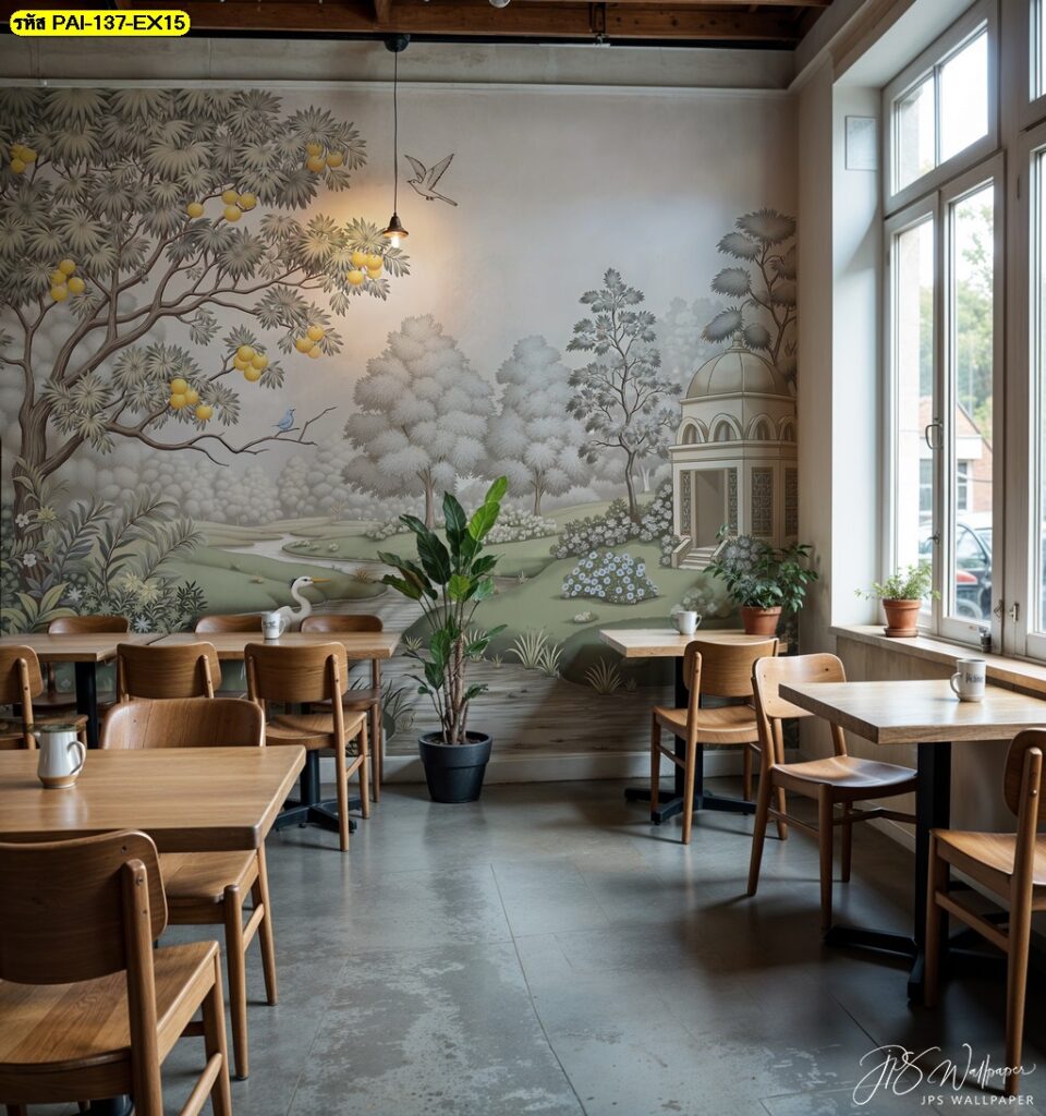 ใช้ วอลเปเปอร์ตกแต่งร้านอาหาร เพื่อเพิ่มยอดแชร์ในโซเชียลได้จริง