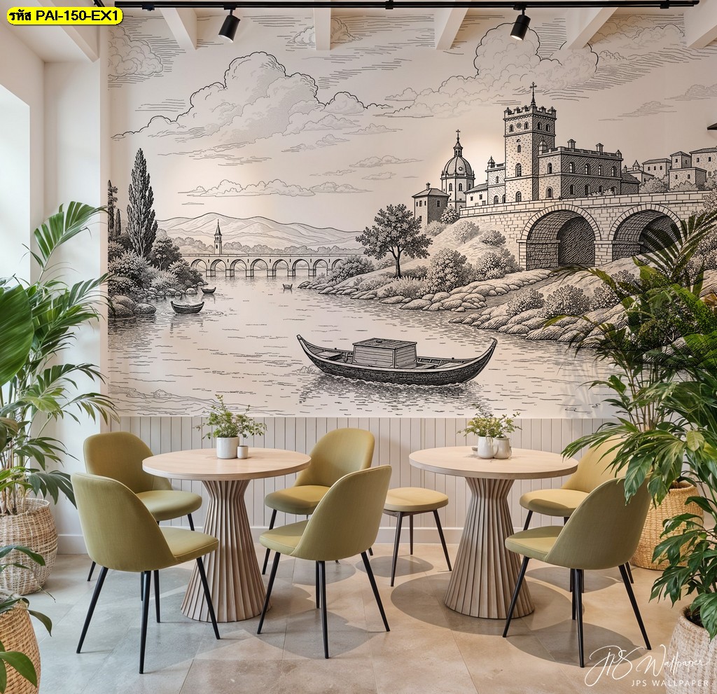 เปิดร้านใหม่ใน 7 วัน พร้อมตกแต่งด้วย วอลเปเปอร์ร้านอาหารฝรั่งเศส