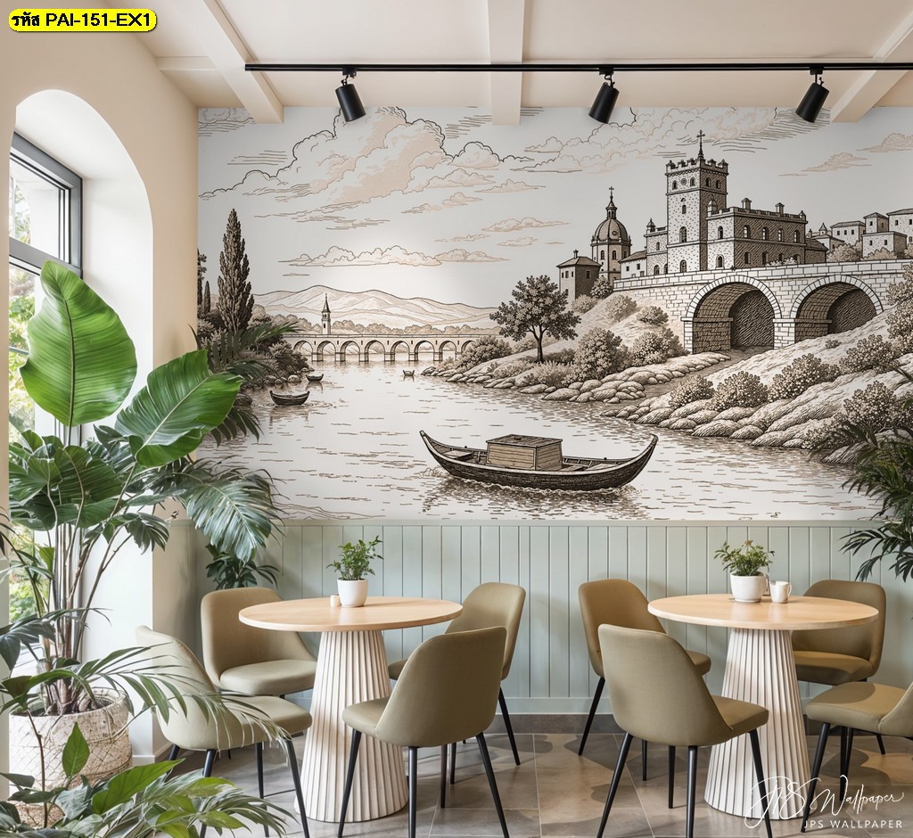 อยากให้ร้านมีความรู้สึกหรู ดูดี มีรสนิยม เลือก วอลเปเปอร์ร้านอาหารหรู