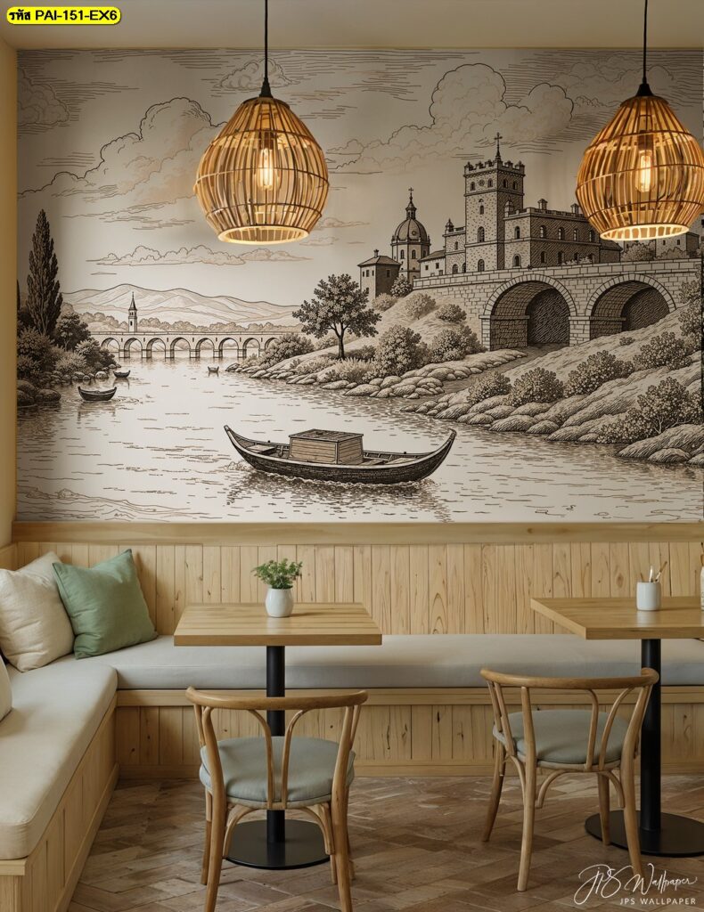 จากมุมธรรมดากลายเป็นจุดขาย แค่เลือก วอลเปเปอร์ร้านกาแฟ วอลเปเปอร์ติดผนังสไตล์ยุโรป ที่ใช่