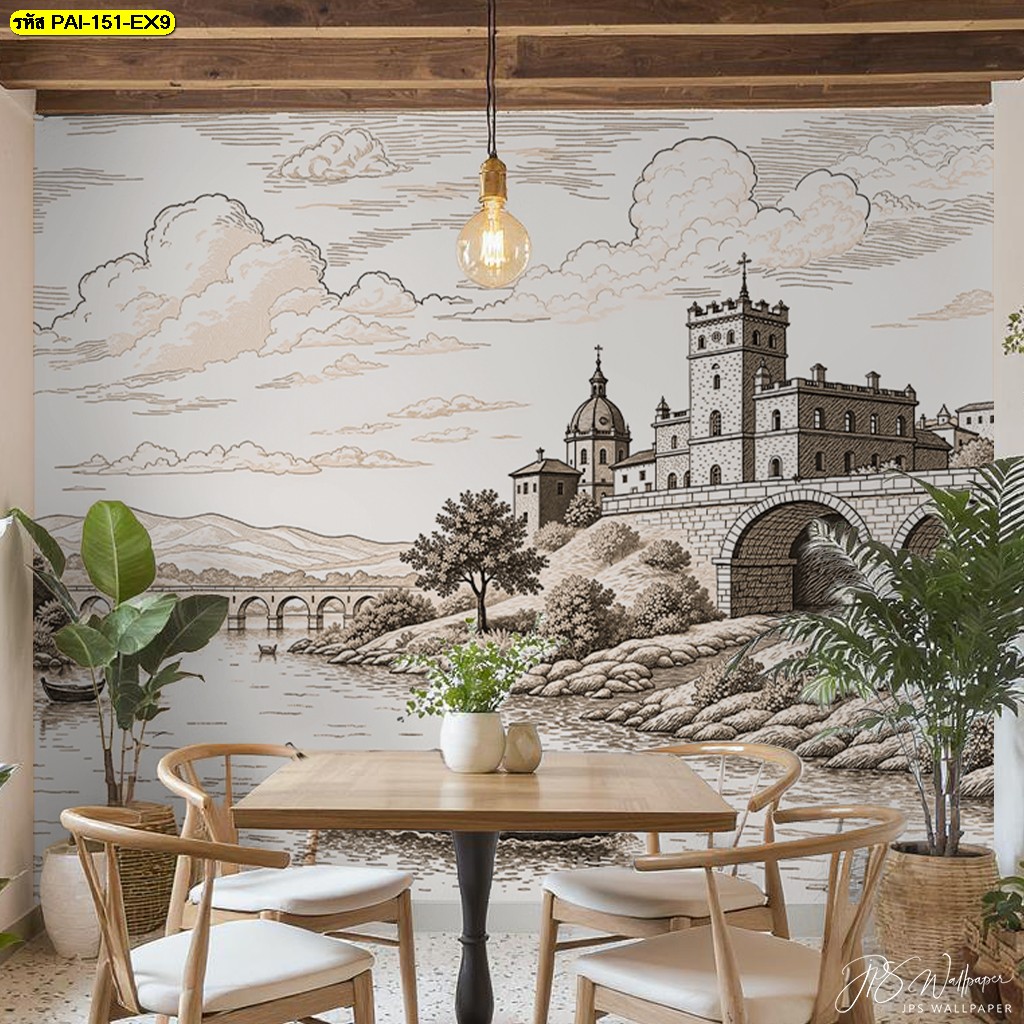วอลเปเปอร์ร้านอาหารหรู รับพิมพ์วอลเปเปอร์ร้านอาหาร ทุกประเภท