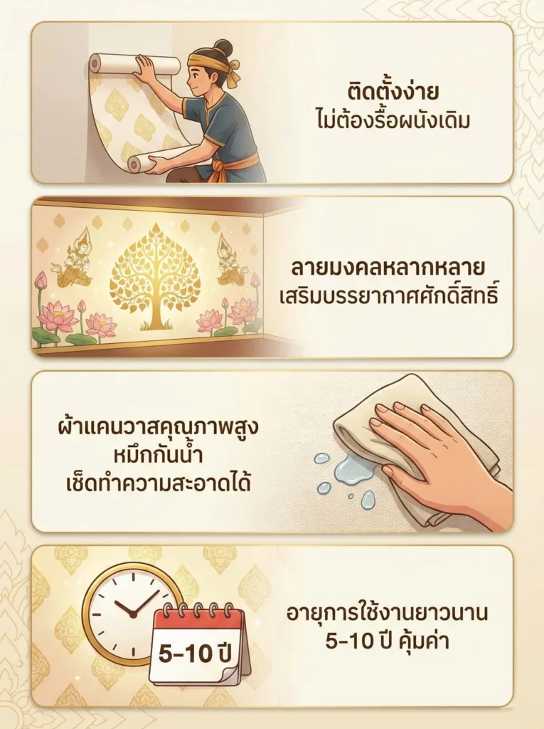 การเลือกวอลเปเปอร์ช่วยสร้างบรรยากาศที่เหมาะสมกว่าการทาสี