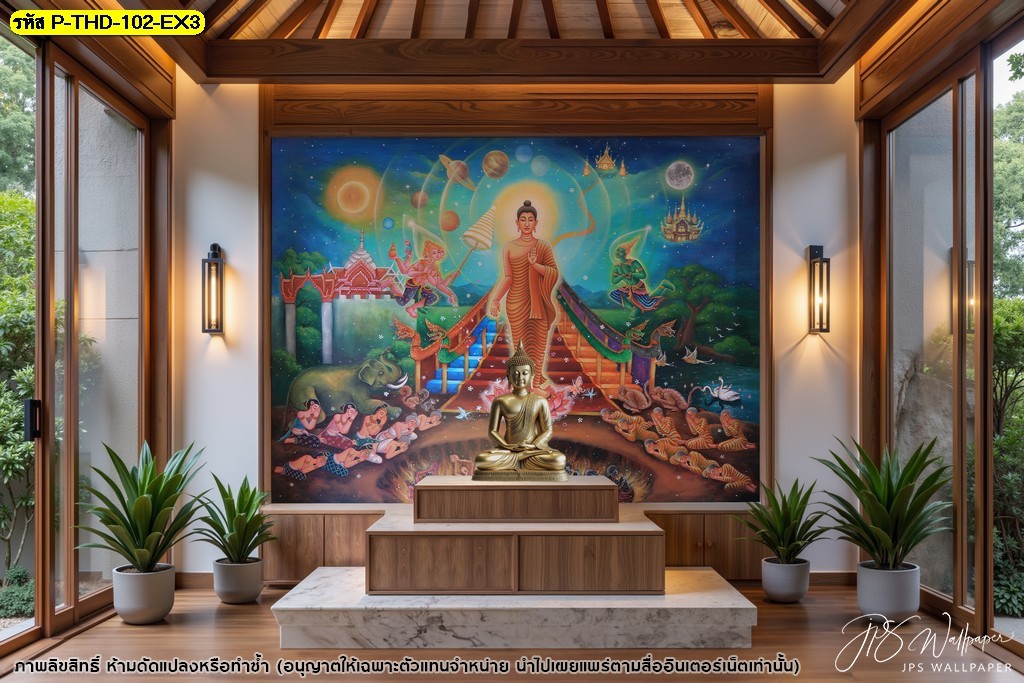 สร้างบรรยากาศแห่งความสงบในบ้านด้วยภาพพิมพ์ลายพระพุทธเจ้าเปิดโลก