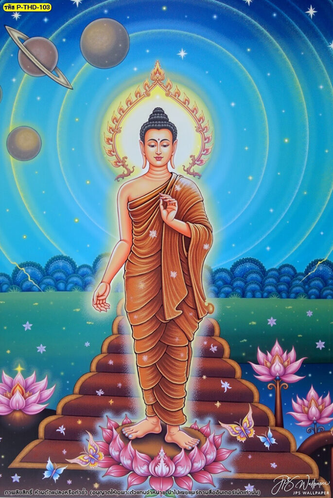 สร้างจุดเด่นให้กับผนังด้วยภาพพิมพ์ลายพระพุทธเจ้าเปิดโลก