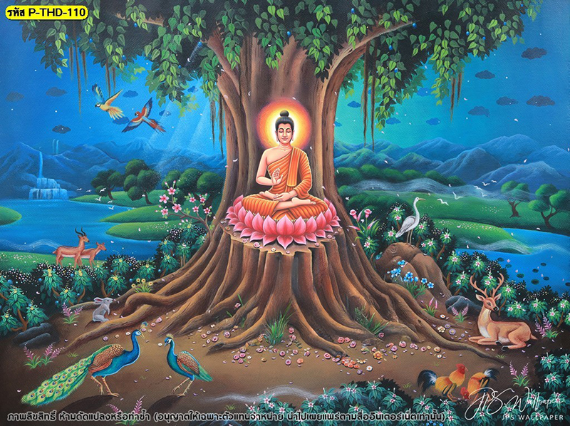 สร้างพื้นที่แห่งการระลึกถึงพระธรรมด้วยภาพพิมพ์ลายพระพุทธเจ้าแสดงปฐมเทศนา
