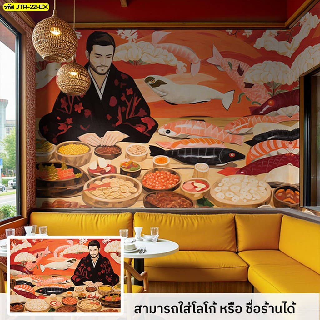 วอลเปเปอร์ลายญี่ปุ่นแบบดั้งเดิม เสริมเสน่ห์ให้ร้านอย่างมีรสนิยม