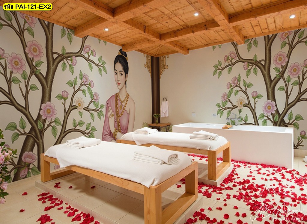 แต่งร้านสปาให้น่าจดจำ ด้วย วอลเปเปอร์ร้านสปา ที่สะท้อนวิถีไทยแท้