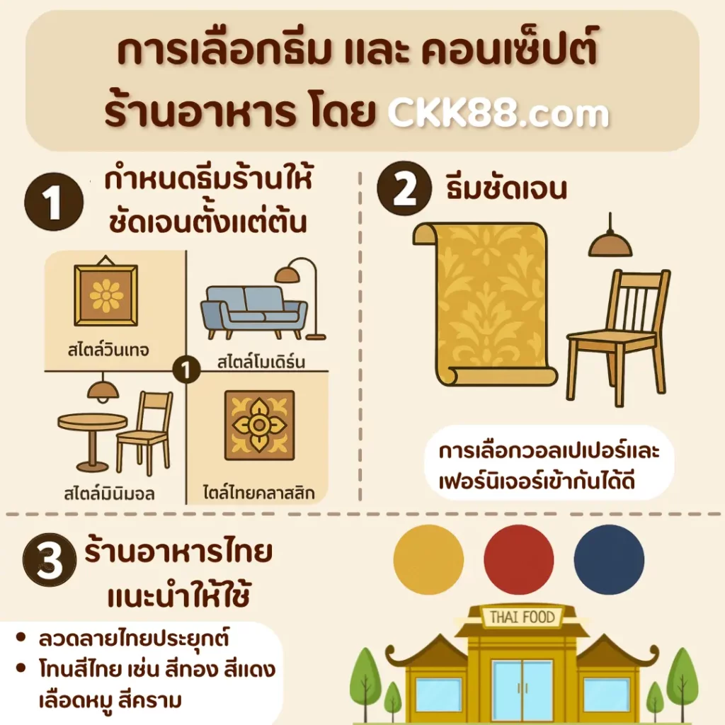 การเลือกวอลเปเปอร์ร้านอาหาร