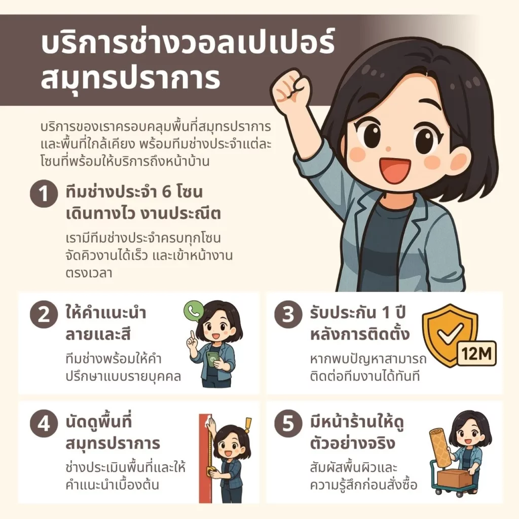 บริการติดตั้งวอลเปเปอร์ สมุทรปราการ