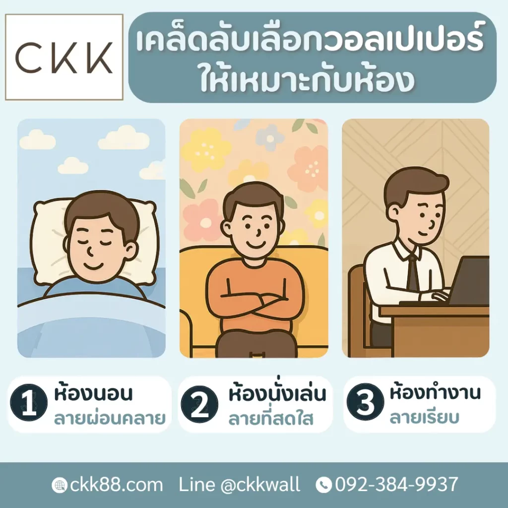 วิธีเลือกวอลเปเปอร์ให้เหมาะกับห้อง CKK88