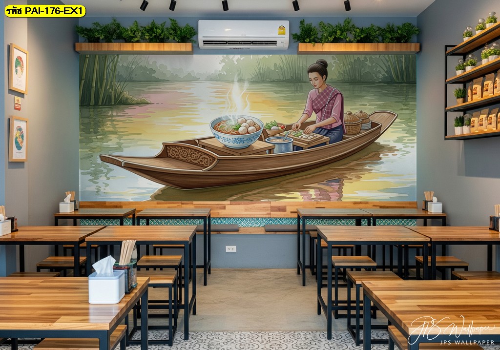 สร้างร้านที่จดจำได้ง่ายด้วย วอลเปเปอร์ร้านก๋วยเตี๋ยว พร้อมบริการออกแบบครบวงจร