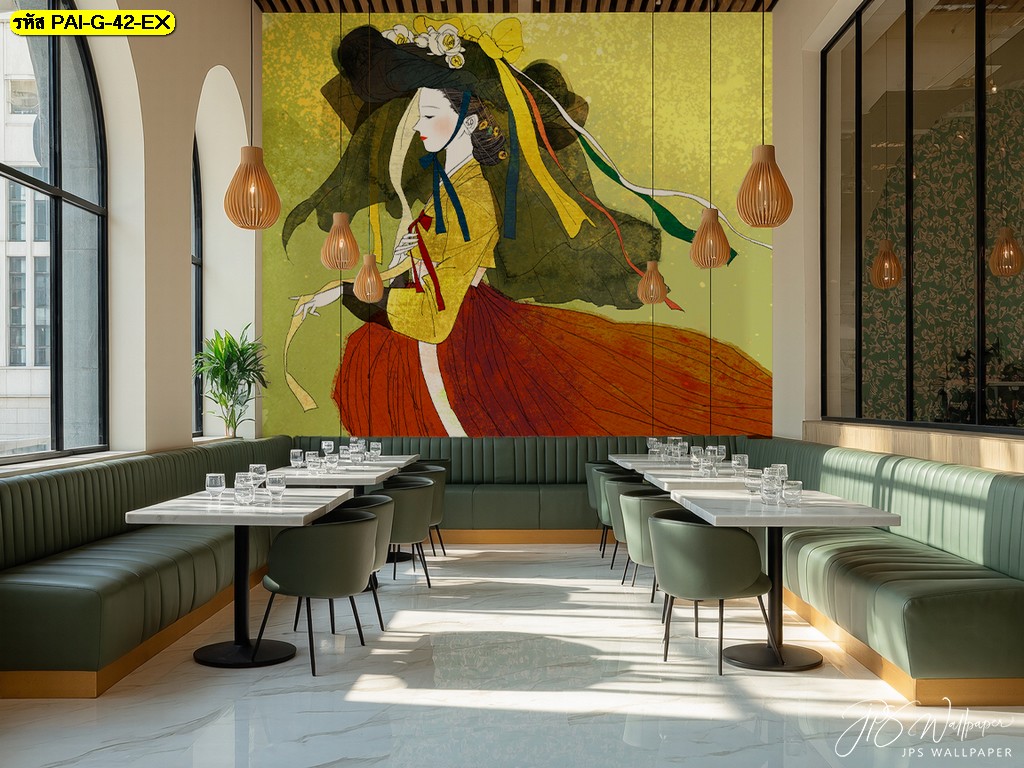 สร้างบรรยากาศร้านให้อบอุ่นด้วย ภาพวาดติดผนังร้านอาหาร แนวเกาหลี