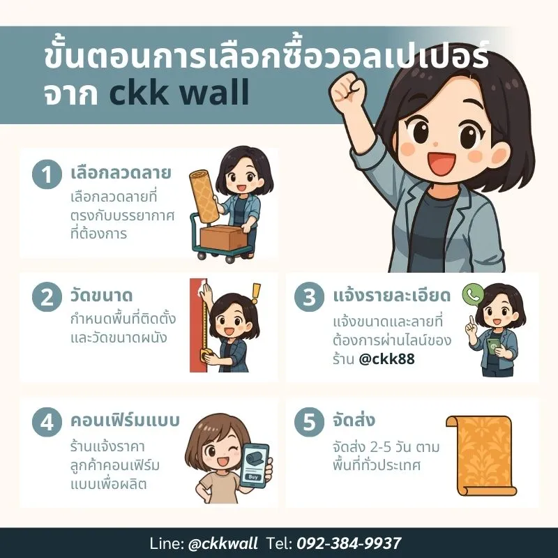 เปลี่ยนผนังบ้านให้น่าหลงใหล เริ่มสั่งวอลเปเปอร์ที่คุณชอบได้เลยวันนี้