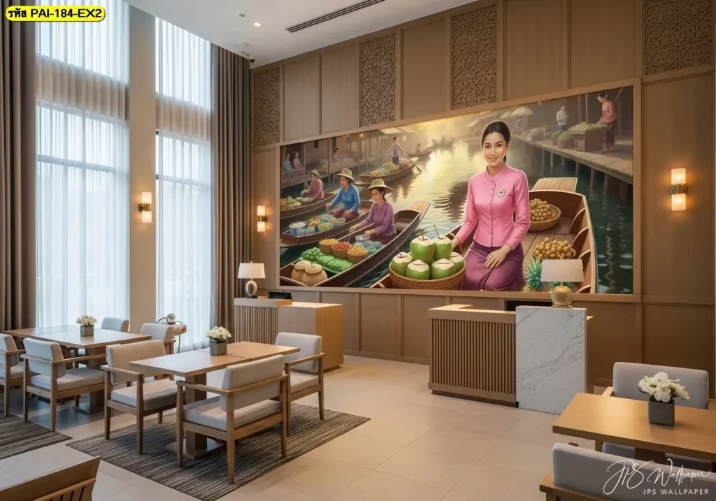 วอลเปเปอร์ตกแต่งร้านขายผลไม้ งานออกแบบเฉพาะร้าน ช่วยให้พื้นที่ดูโดดเด่นและน่าจดจำ