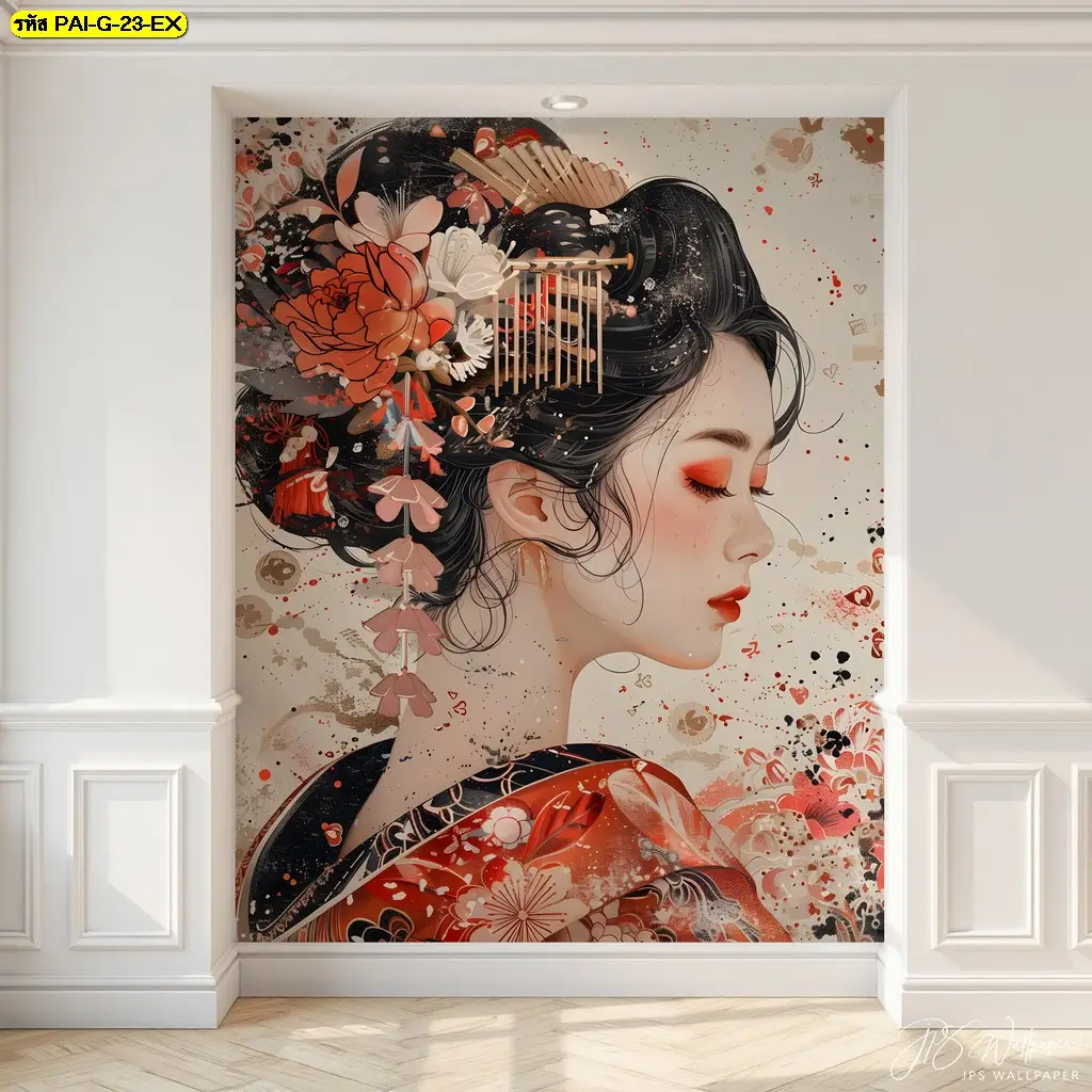 Traditional Korean Art Wallpaper สำหรับร้านที่ต้องการสื่อสารวัฒนธรรมอย่างตรงจุด วอลเปเปอร์ร้านอาหารเกาหลี งานภาพดั้งเดิมที่ช่วยให้ร้านดูเป็นมืออาชีพ