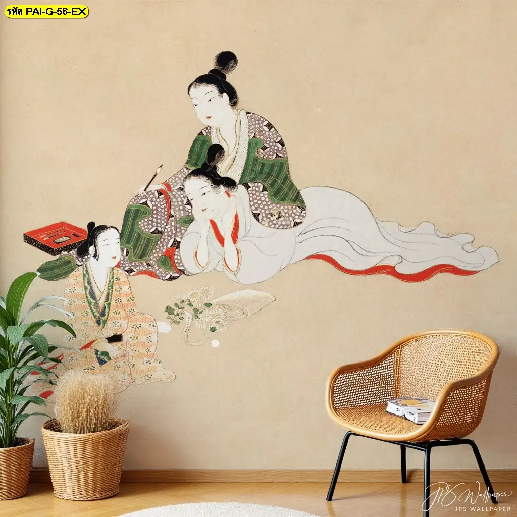 วอลเปเปอร์ร้านอาหารเกาหลี โทนภาพสุภาพ เหมาะกับบรรยากาศการรับประทานอาหาร ภาพวอลเปเปอร์เกาหลีดั้งเดิม ที่ช่วยสร้างจุดจดจำให้ร้านอาหาร