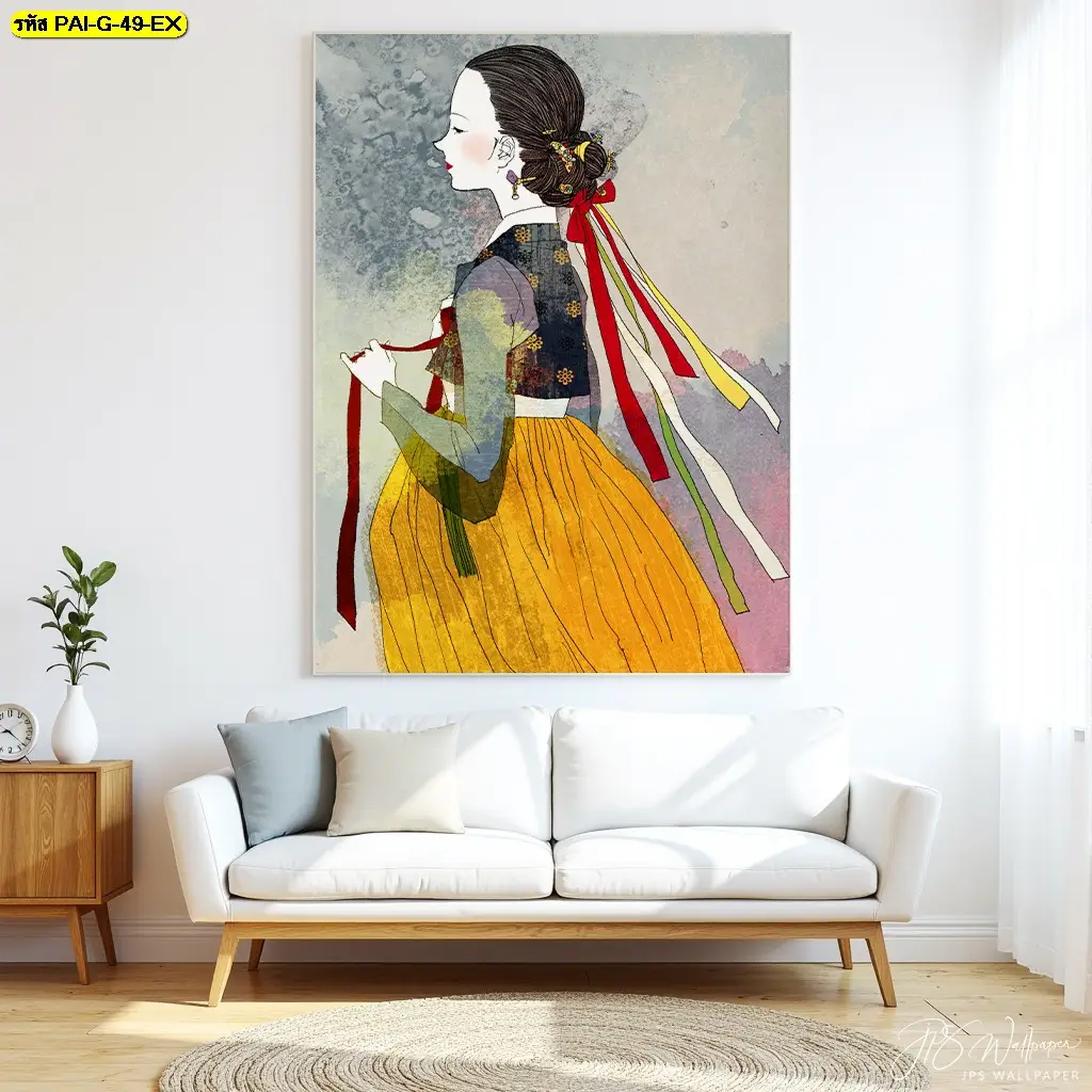 วอลเปเปอร์ร้านอาหารเกาหลี สไตล์โมเดิร์นฮันบก ช่วยให้ร้านดูร่วมสมัยและน่าจดจำ
