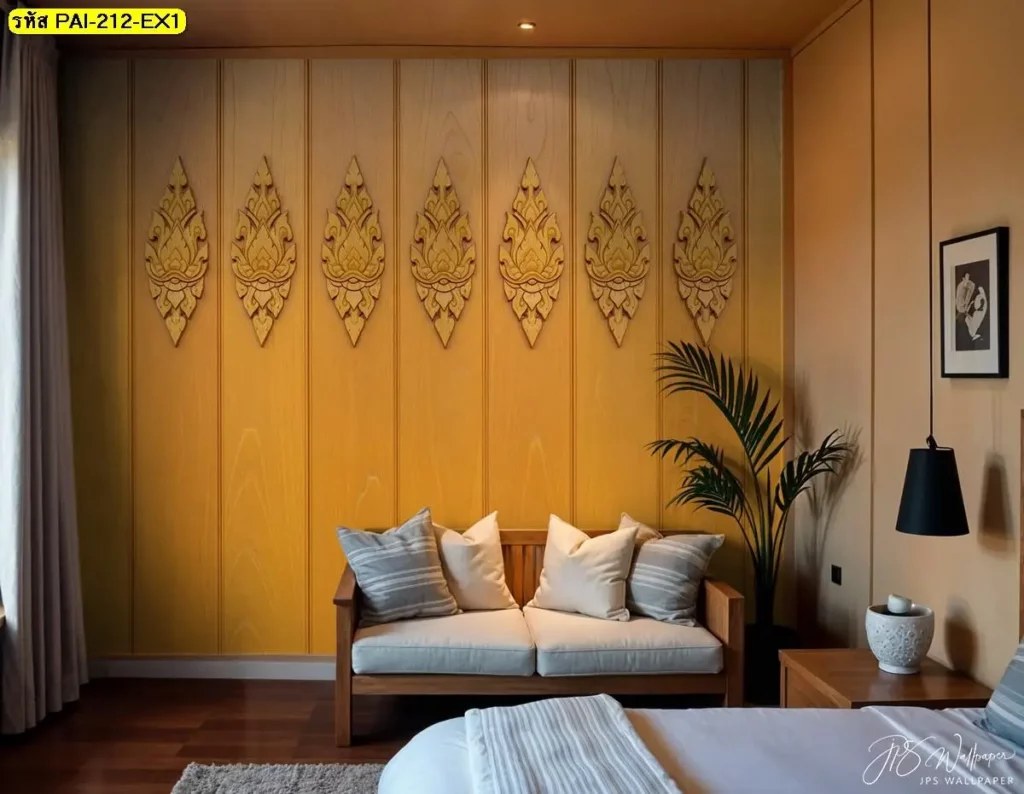 ภาพติดผนังกรุผนังลายไม้แนวธรรมชาติ รับพิมพ์และติดตั้งเป็นไอเดียแต่งผนังที่ไม่แข็ง วอลเปเปอร์กรุผนังลายไม้ที่ปรับโทนได้ รับพิมพ์และติดตั้งให้เหมาะกับบริบทของแต่ละโครงการ