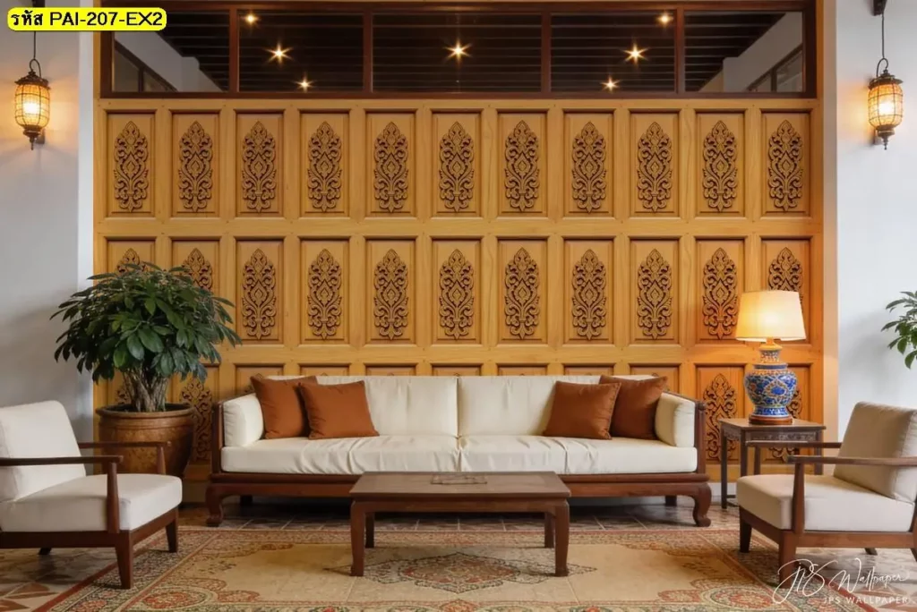 วอลเปเปอร์ลายไม้กรุผนังที่ออกแบบให้รับแสงได้ดี รับพิมพ์และติดตั้งเหมาะกับหลายประเภทโครงการ ภาพติดผนังลายไม้กรุผนังรับพิมพ์ตามพื้นที่จริง ช่วยควบคุมโทนสีและบรรยากาศของห้อง