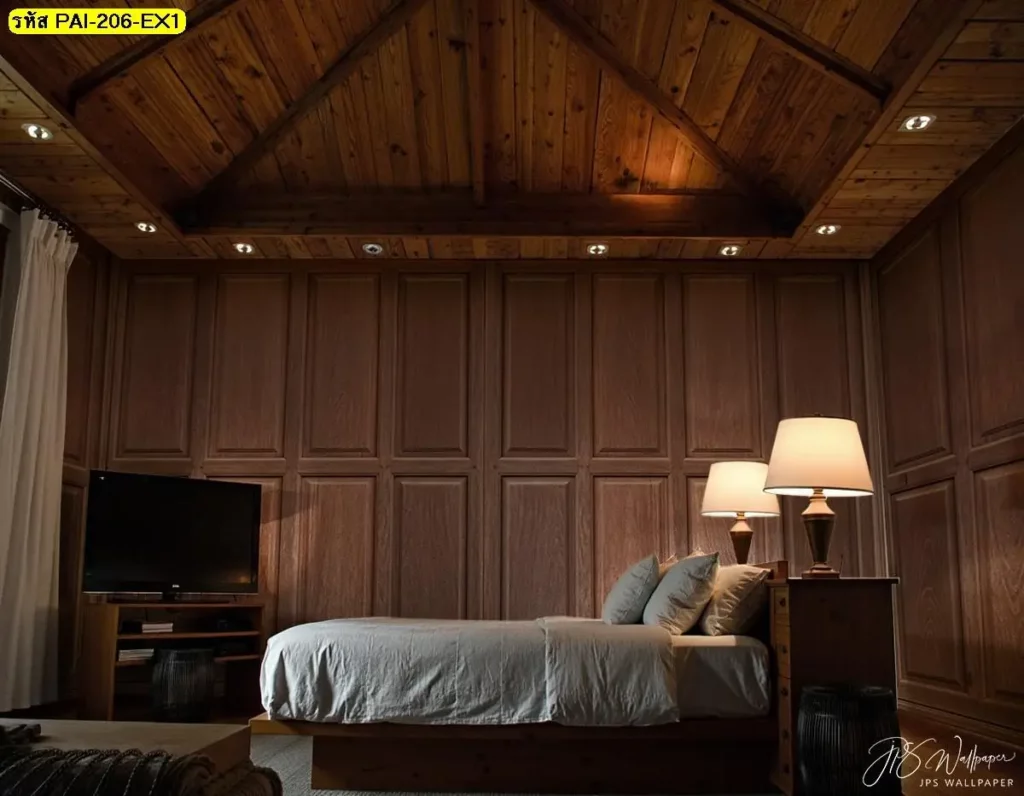 วอลเปเปอร์ลายไม้กรุผนังแนวอบอุ่น รับพิมพ์และบริการติดตั้งใช้งานได้ยาว