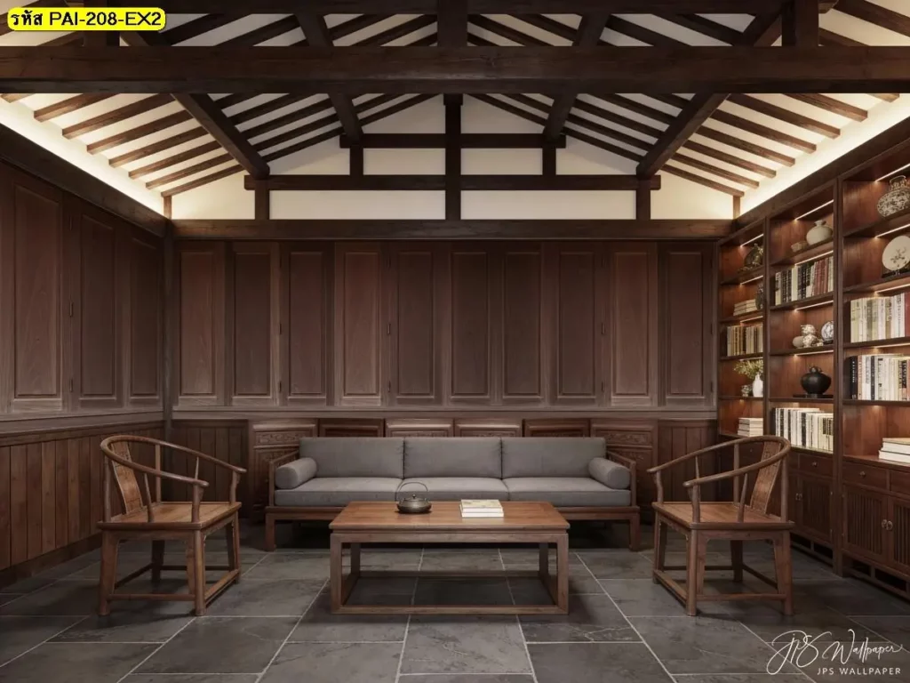 วอลเปเปอร์ลายไม้แนวตั้งรับพิมพ์พร้อมบริการติดตั้ง ช่วยสร้างบรรยากาศอบอุ่นอย่างเป็นธรรมชาติ