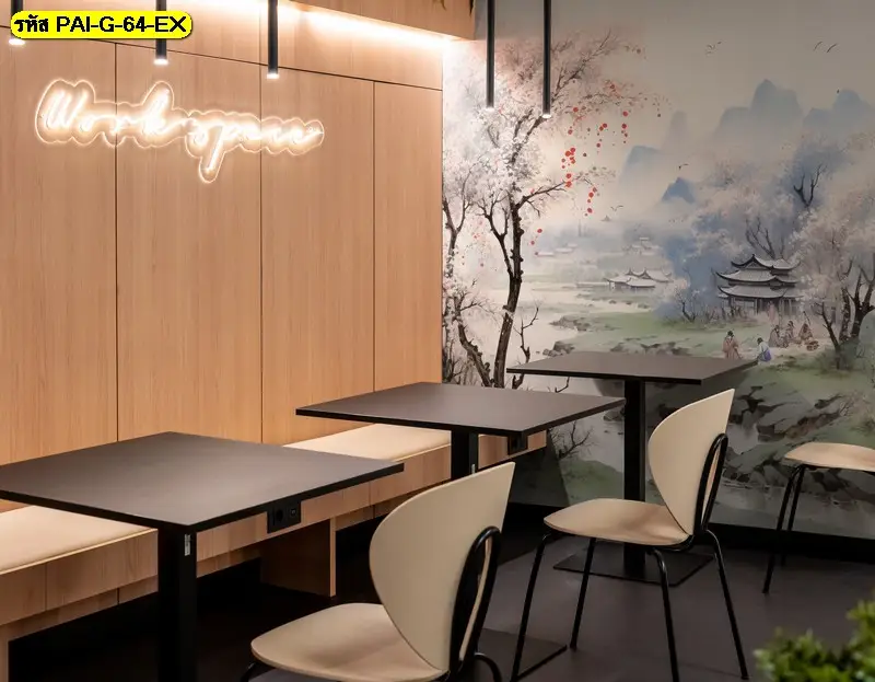 วอลเปเปอร์เกาหลีโบราณสำหรับร้านอาหาร รับพิมพ์ภาพวาดเมืองเกาหลีโบราณ และรับผลิตติดตั้งโดย JPS Wallpaper
