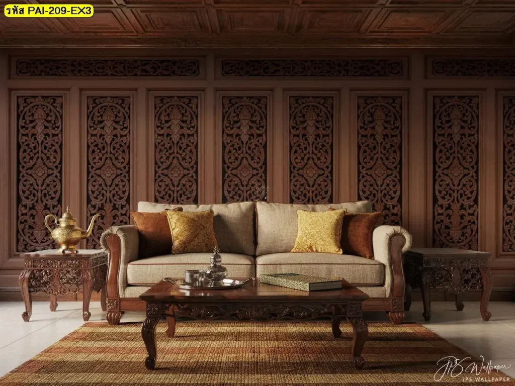 วอลเปเปอร์ลายไม้แนวตั้งรับพิมพ์พร้อมบริการติดตั้ง ช่วยจัดจังหวะผนังให้ดูสมดุล