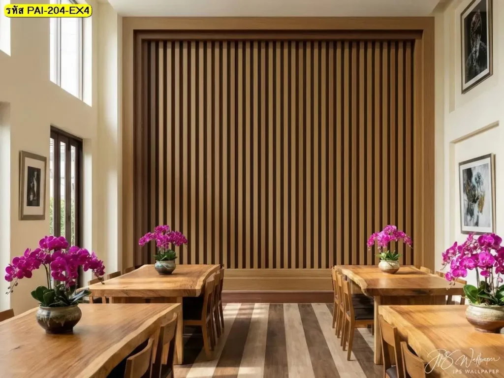 วอลเปเปอร์ไม้ลายธรรมชาติรับพิมพ์และติดตั้ง เป็นไอเดียแต่งผนังที่เน้นอารมณ์แสง กรุผนังลายไม้แบบคลาสสิกช่วยสร้างบรรยากาศนิ่ง อบอุ่น ด้วย wood wall background wallpaper