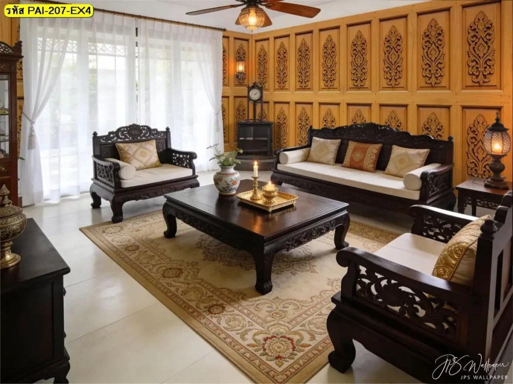 วอลเปเปอร์ลายกรุผนังไม้ช่วยควบคุมอารมณ์แสงให้ดูอบอุ่น รับพิมพ์และบริการติดตั้งเป็นไอเดียแต่งผนังที่ใช้งานได้จริง