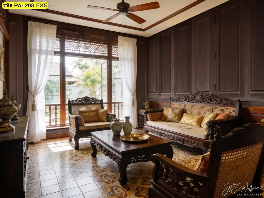 วอลเปเปอร์ลายไม้กรุผนังแนวเรียบ รับพิมพ์และติดตั้ง เป็น wood panel wallpaper ที่ดูสุภาพ วอลเปเปอร์ติดผนังลายไม้ธรรมชาติ รับพิมพ์และบริการติดตั้ง ช่วยให้ผนังดูนุ่ม