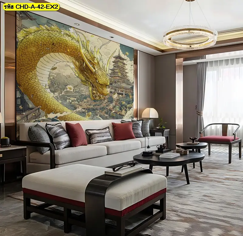 Lucky dragon wall mural ที่ไม่ได้เลือกแค่เพราะความสวย ถ่ายทอดพลังเชิงบวก รับพิมพ์และติดตั้งทั่วไทย
