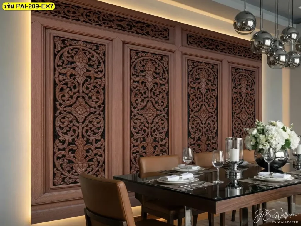 ภาพติดผนังลายกรุผนังไม้แนวธรรมชาติ รับพิมพ์และบริการติดตั้ง เป็นไอเดียแต่งผนังที่ดูอบอุ่น