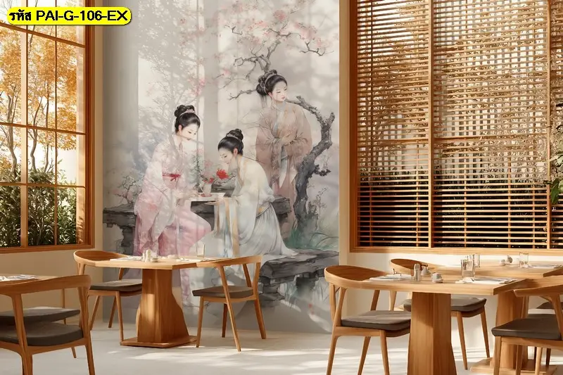 วอลเปเปอร์ลายเกาหลีที่รับพิมพ์ตามขนาดพื้นที่จริง และรับผลิตติดตั้งโดย JPS Wallpaper ช่วยเสริมภาพลักษณ์ร้าน
