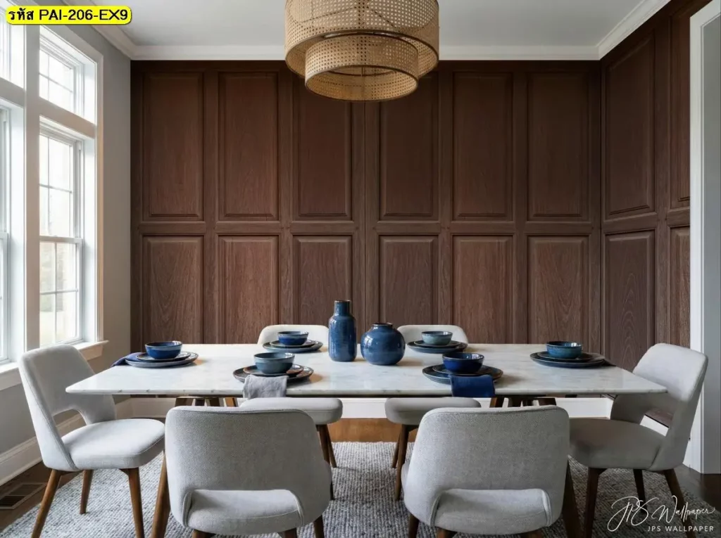 ภาพติดผนังลายกรุผนังไม้แนวตั้ง รับพิมพ์และบริการติดตั้ง เพื่อภาพลักษณ์ที่ตั้งใจ