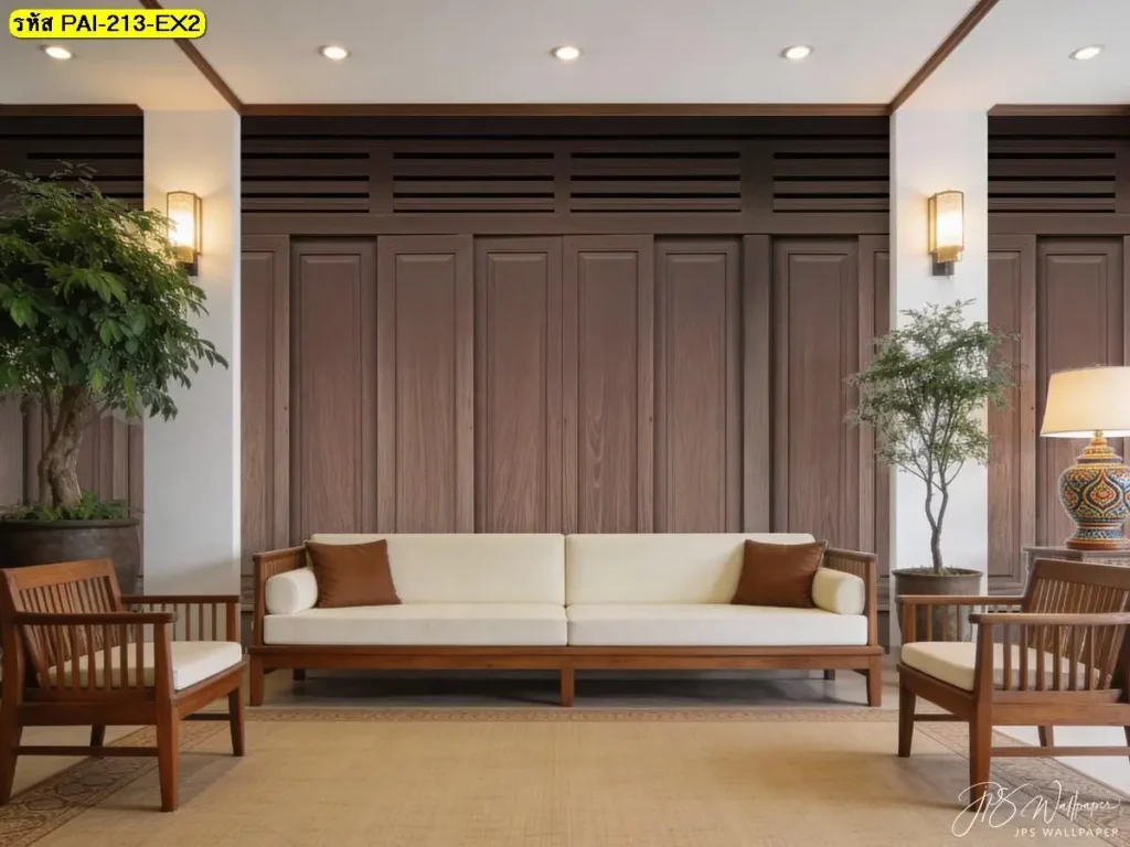 วอลเปเปอร์ลายไม้กรุผนังแนวธรรมชาติ รับพิมพ์และติดตั้งช่วยสร้างความอบอุ่นให้พื้นที่ ภาพติดผนังลายไม้กรุผนังรับพิมพ์และบริการติดตั้ง เป็นไอเดียแต่งผนังที่ดูเรียบ