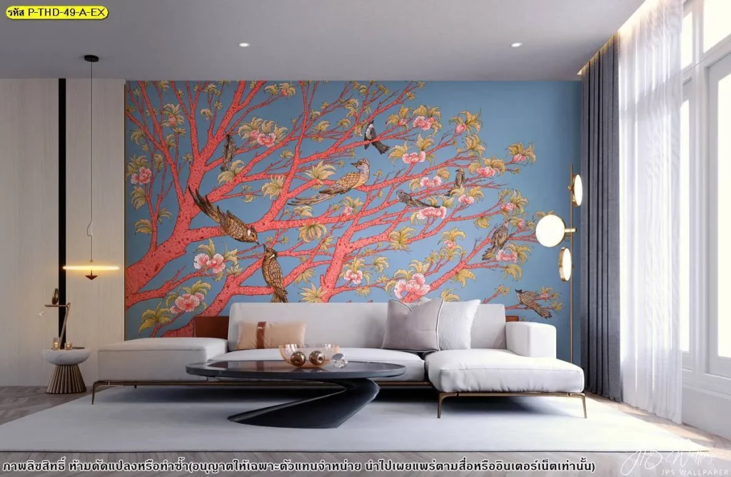 Wallpaper ลายไทย ลายสวนป่า